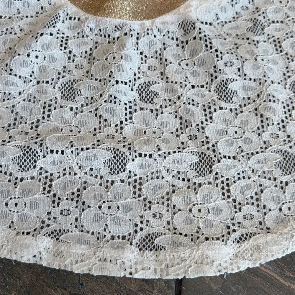 Disney White Lace Skort with Gold Elastic Waistband 4T